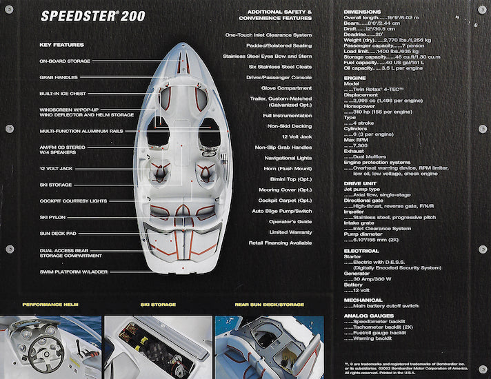 Sea Doo Speedster 200 Brochure – SailInfo I boatbrochure.com