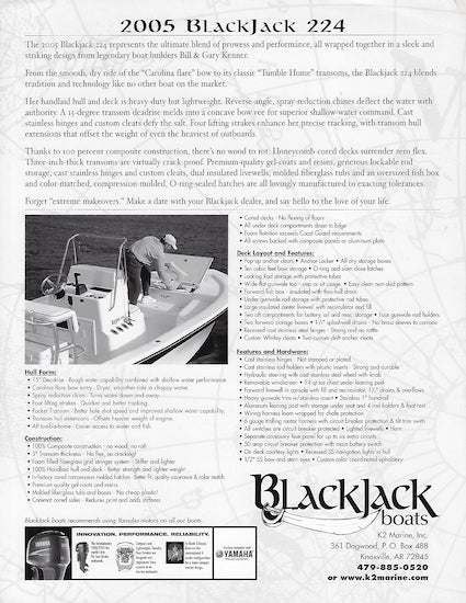 Blackjack 224 Brochure