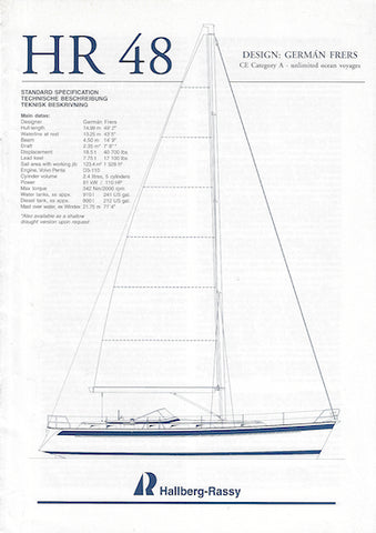 Hallberg-Rassy 48 Specification Brochure