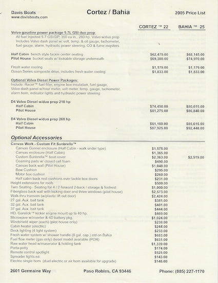 Davis Bahia / Cortez Brochure