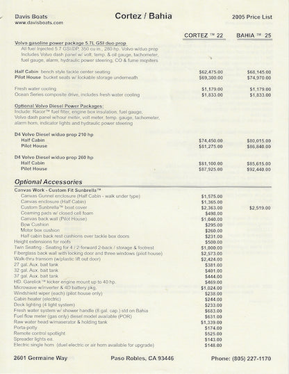 Davis Bahia / Cortez Brochure