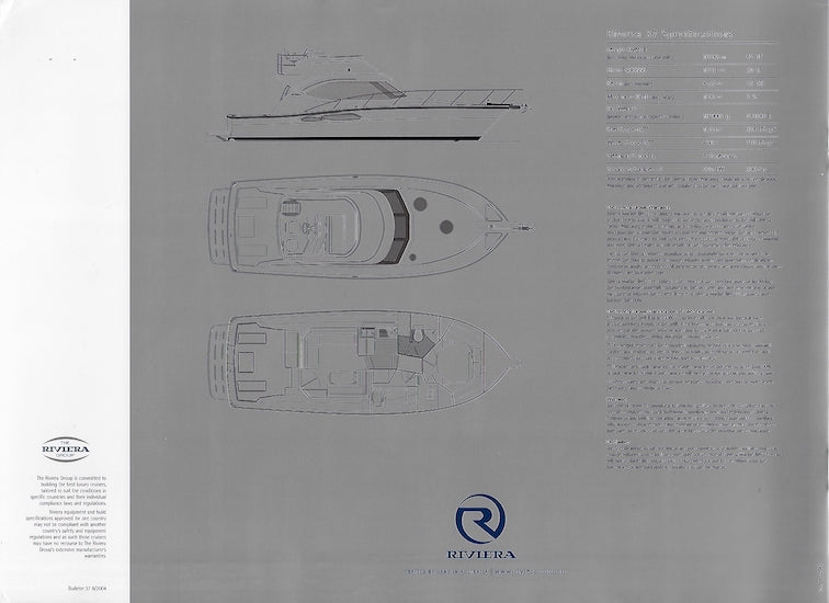 Riviera 37 Flybridge Convertible Brochure