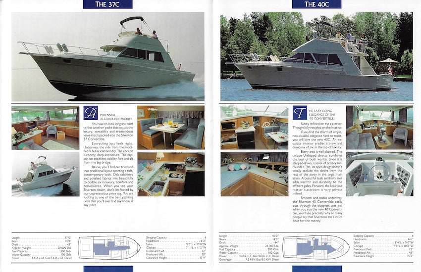 Silverton 1989 Convertibles Brochure