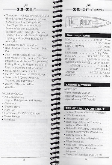 Donzi 2005 Dealer Fact Manual