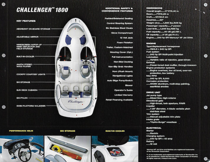 Sea Doo Challenger 1800 Brochure – SailInfo I boatbrochure.com