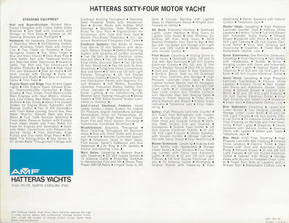 Hatteras 64 Preview Motor Yacht Brochure