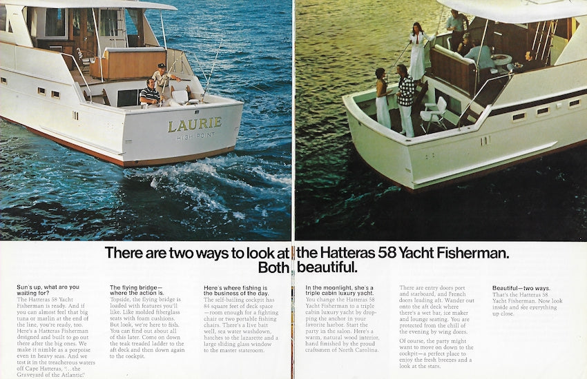 Hatteras 58 Yacht Fisherman Brochure