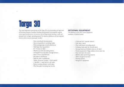 Botnia Targa 30 Brochure