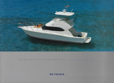 Riviera 40 Flybridge Convertible Brochure