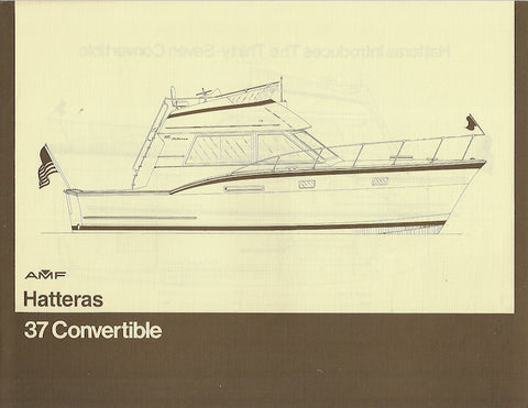 Hatteras 37 Convertible Specification Brochure