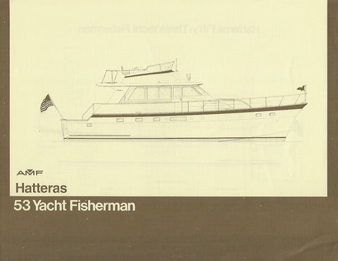 Hatteras 53 Yacht Fisherman Specification Brochure