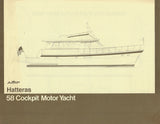 Hatteras 58 Cockpit Motor Yacht Specification Brochure