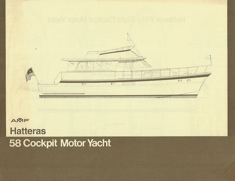 Hatteras 58 Cockpit Motor Yacht Specification Brochure