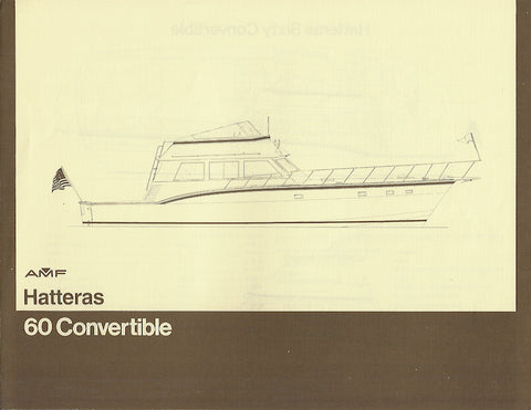 Hatteras 60 Convertible Specification Brochure