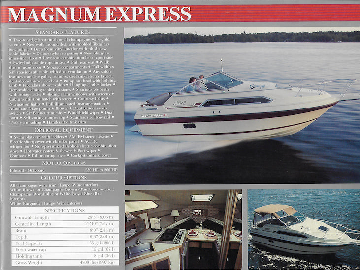 Thundercraft 1986 Brochure