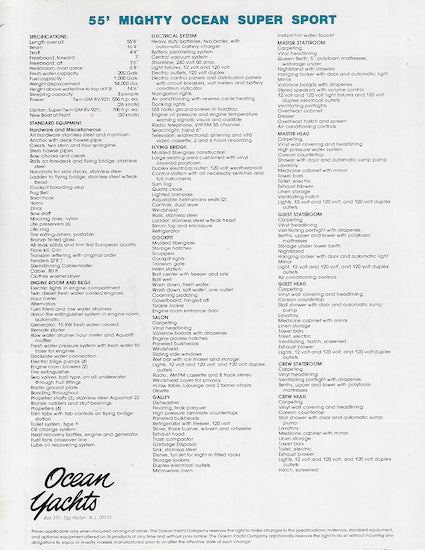 Ocean 55 Sportfisherman Brochure