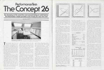 Pacemaker Concept 26 Motorboating & Sailing Magazine Reprint Brochure
