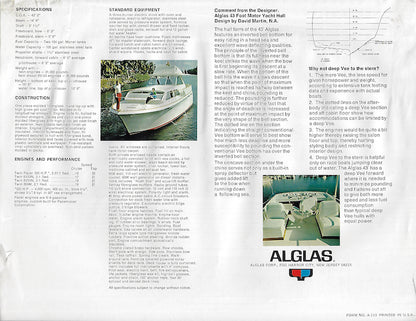 Pacemaker Alglas 43 Motor Yacht Brochure