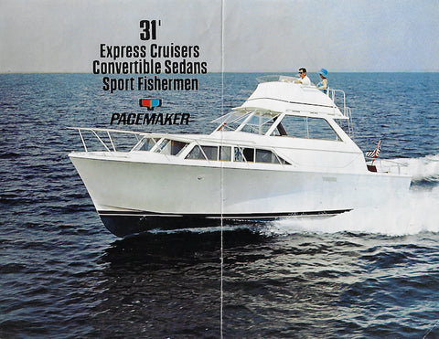 Pacemaker 31 Express Cruisers, Convertible Sedans & Sport Fisherman Brochure