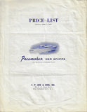 Pacemaker 1959 Price List Brochure