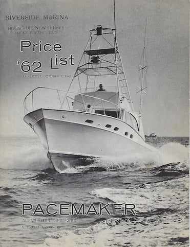 Pacemaker 1962 Price List Brochure