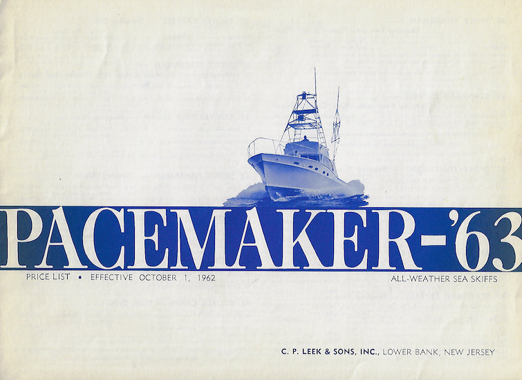 Pacemaker 1963 Price List Brochure