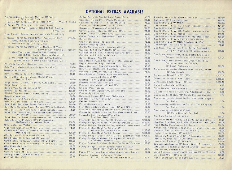 Pacemaker 1963 Price List Brochure