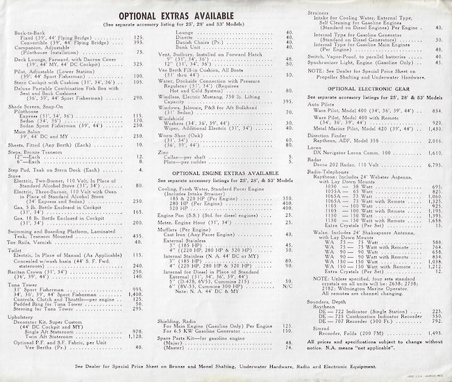 Pacemaker 1966 Price List Brochure