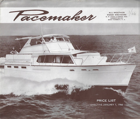 Pacemaker 1966 Price List Brochure