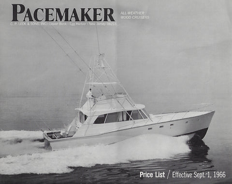 Pacemaker 1967 Price List Brochure