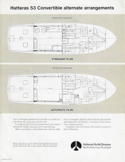 Hatteras 53 Convertible Brochure