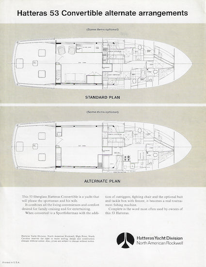 Hatteras 53 Convertible Brochure – SailInfo I boatbrochure.com