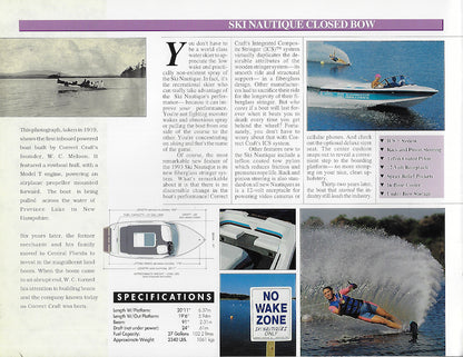 Correct Craft 1993 Nautiques Brochure