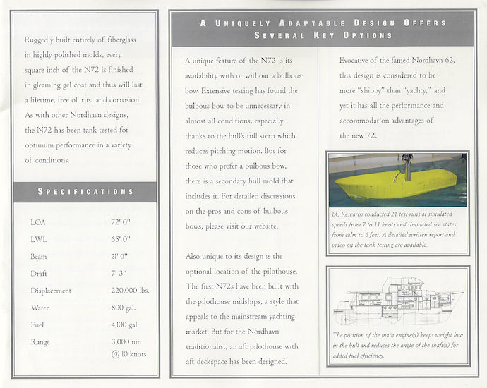 Nordhavn 72 Launch Brochure