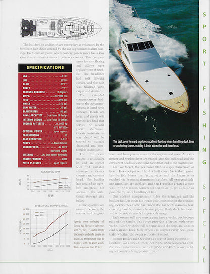 Sea Force IX 81.5 Yachting Magazine Reprint Brochure