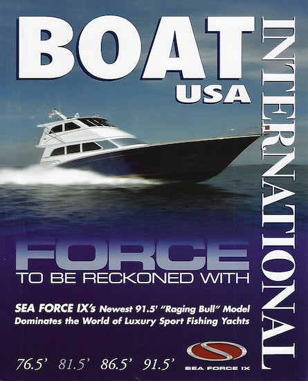 Sea Force IX 81.5 Boat International Magazine Reprint Brochure