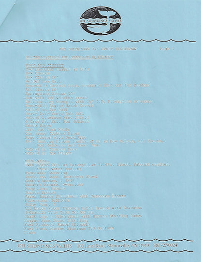 Off Soundings 34 Brochure Package
