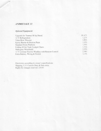 Latitude 46 Andreyale 33 Brochure