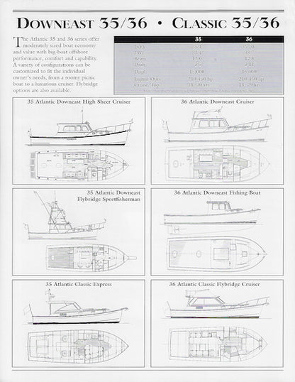 Atlantic Downeast / Classic 35 & 36 Brochure
