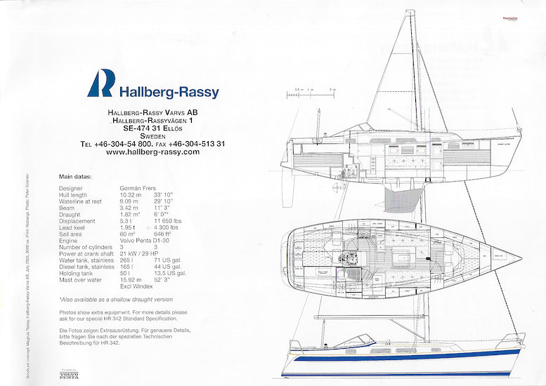 Hallberg-Rassy 342 Brochure