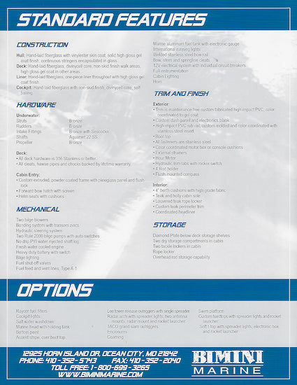 Bimini 24 & 245 Brochure