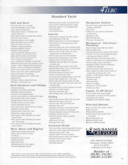 Caliber 47LRC Specification Brochure