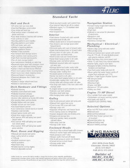 Caliber 47LRC Specification Brochure