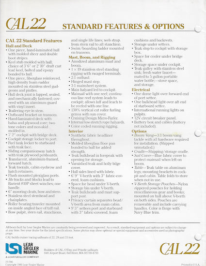 Cal 22 Brochure