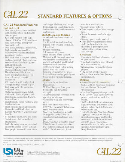 Cal 22 Brochure