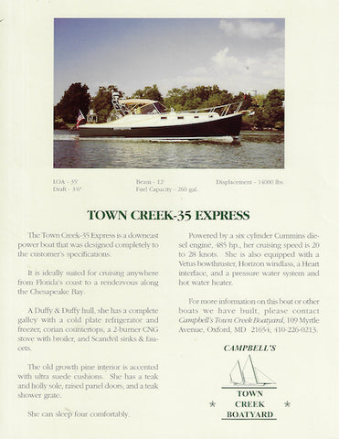 Campbell Point Town Creek 35 Express Brochure
