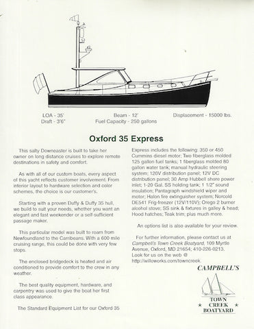 Campbell Point Oxford 35 Express Brochure