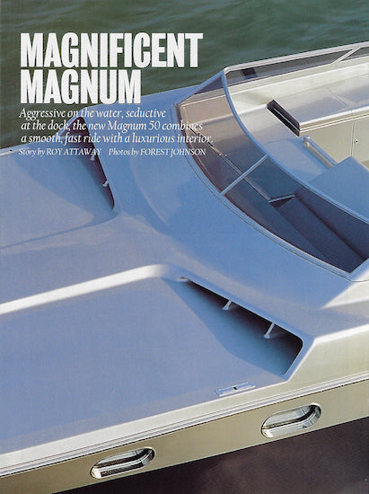 Magnum 50 Motorboating & Sailing Magazine Reprint Brochure