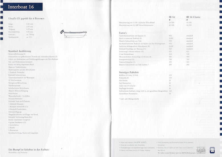 Interboat 2006 Price List