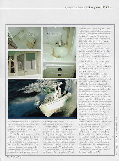 Everglades 290 Pilot Boating World Magazine Reprint